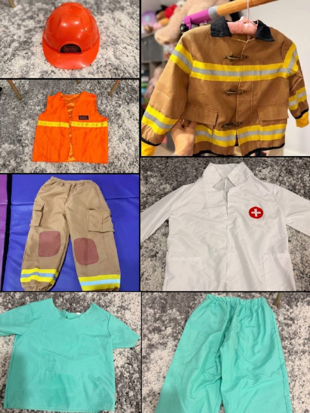 Kids Community Heroes Set - Firefighter & Construction & Doctor
